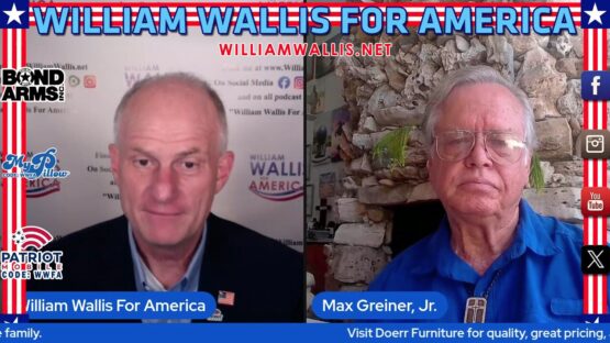 William Wallis for America podcast: William Wallis and Max Greiner Jr. speaking on a video call