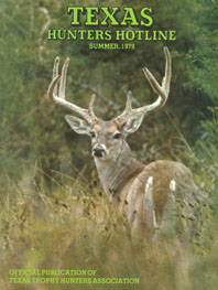 Texas Hunters Hotline magazine cover featuring a white-tailed buck