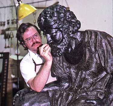 Max Greiner refining Peter's face in Divine Servant®