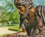 Close-up of Peter's face and curly beard in Divine Servant®