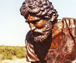 Close-up of Peter's face and curly beard in Divine Servant®