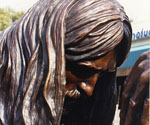 Close-up of Jesus' head and hair in Divine Servant®