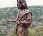 Upper-body view of the Fisher of Men® model with empty hands extended