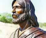 Side-profile detail of the hair and beard of Fisher of Men®