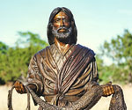 Upper body of Fisher of Men® holding the fishing net