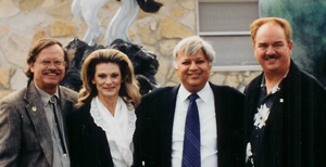 Max and Sherry Greiner with two men outdoors