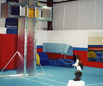 Cross framework and sculpture models arranged at an exhibition